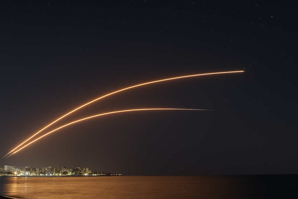 Mersin Sahillerinde Füze Alarmı: İsrail’e Atılan Füzeler Gözle Görüldü