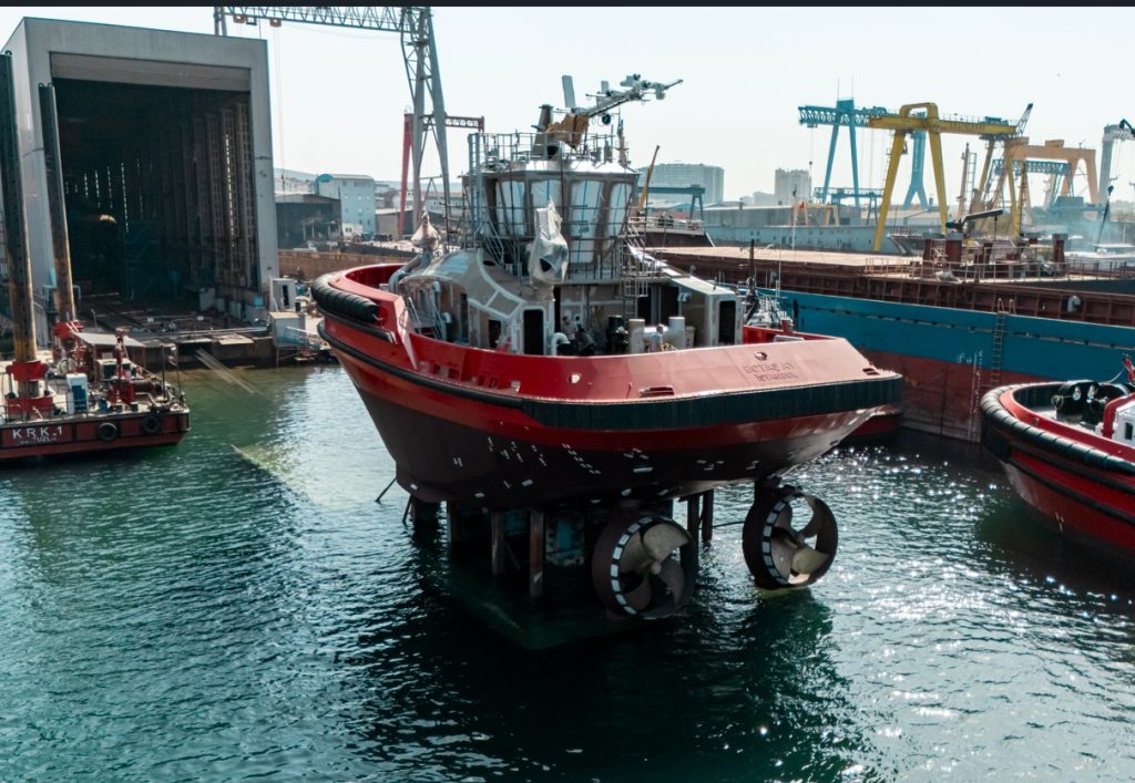 SANMAR, BOTAŞ için üçüncü tam elektrikli ElectRA römorkörünü denize indirdi