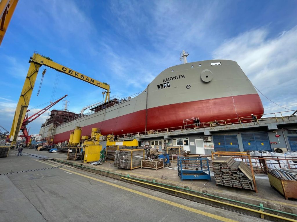 NB83 Projesi kapsamında inşa edilen M/T AMONITH, 29 Kasım’da denize iniyor